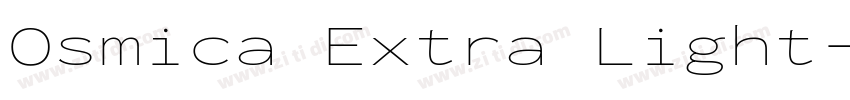 Osmica Extra Light字体转换